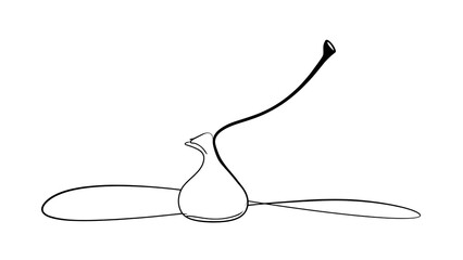 Obraz premium Minimalist line art drawing white background.