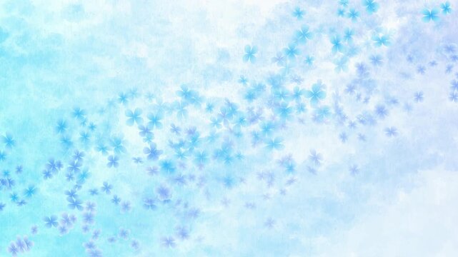 Blue Watercolor Pattern with Star Shapes 4K