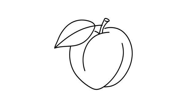 Simple peach line drawing on white background.