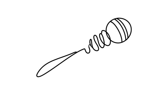 Hand drawn spring toy on white background.