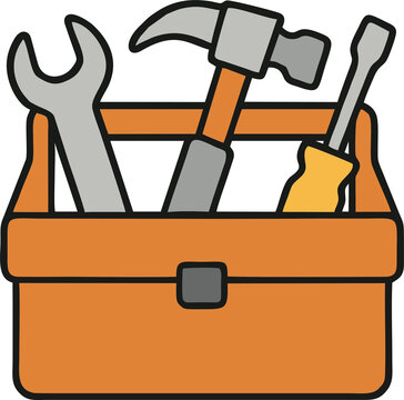 Toolbox Repair Equipment Icon Design