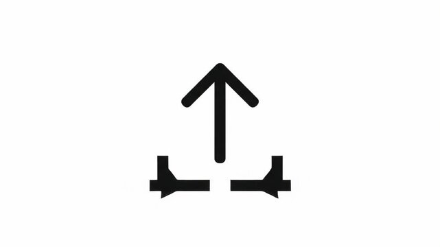 Upload icon symbol with arrow pointing upward vector design element for digital interface