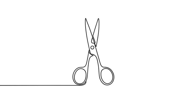 Illustration of scissors on white background.