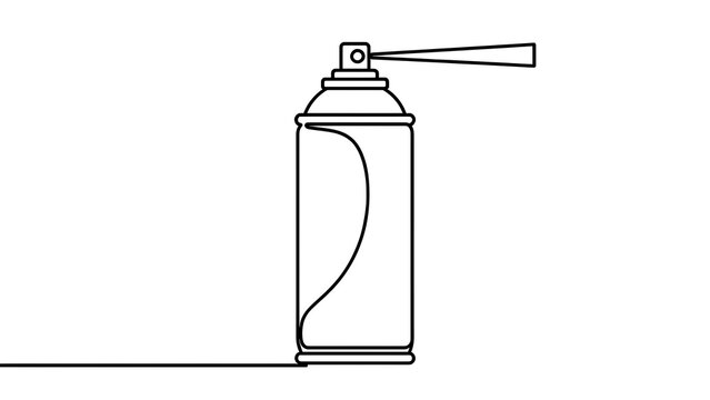 Spray can illustration on white background.