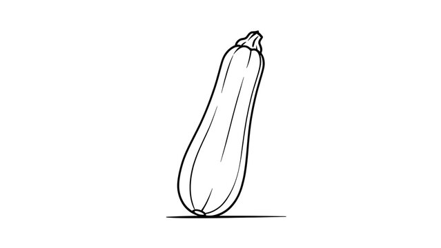 Zucchini vegetable illustration on white background.