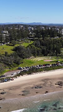 Aerial View of Town Beach and Port Macquarie Coastline