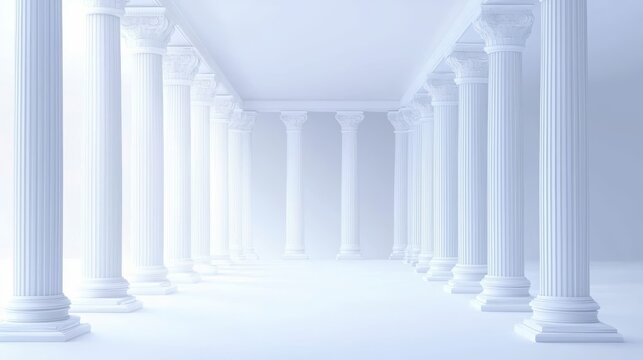 Antique White Columns as a Product Display Setting