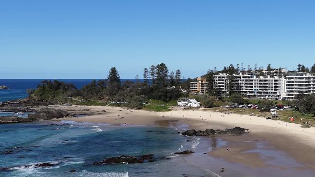 Aerial View of Town Beach in Port Macquarie Australia