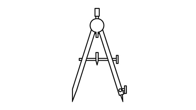 Drafting compass tool on white background.