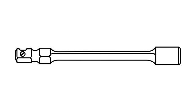 Socket wrench tool isolated on white background.