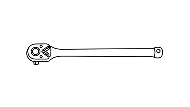 Adjustable wrench isolated on white background.