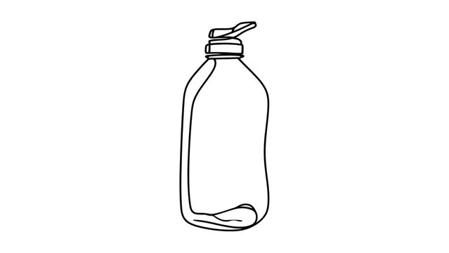 Simple bottle illustration on white background.