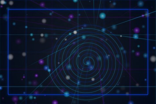 Space scene with glowing stars and cosmic elements