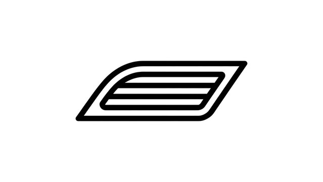 Minimalist black speed lines logo on white background.