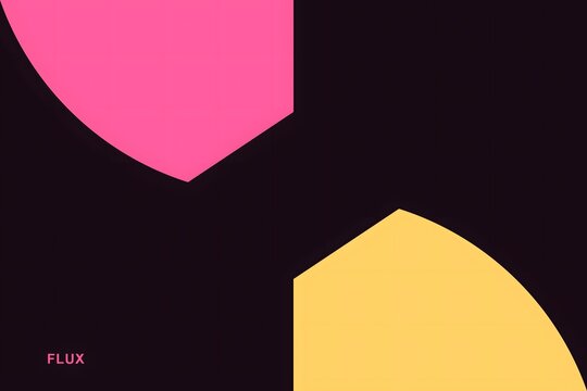 Two colorful abstract shapes with black background