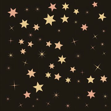Colorful starburst shapes on dark space background