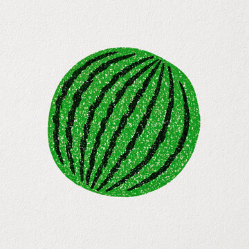 watermelon crayon illustration