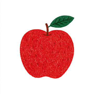apple crayon illustration