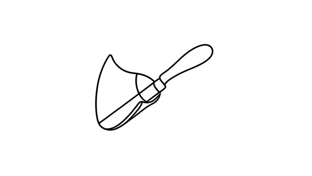 Hand drawn bell illustration on white background.