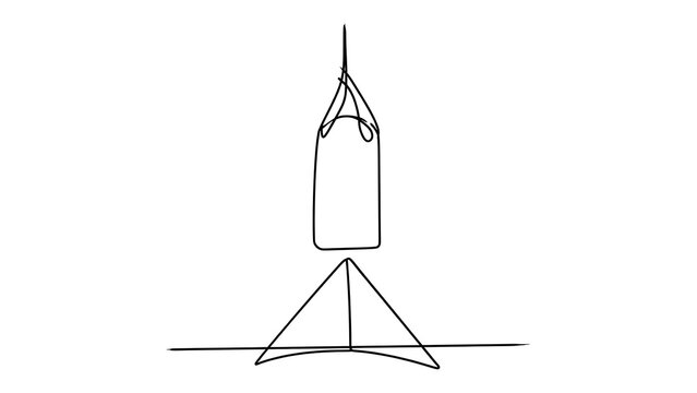 Punching bag illustration on white background.