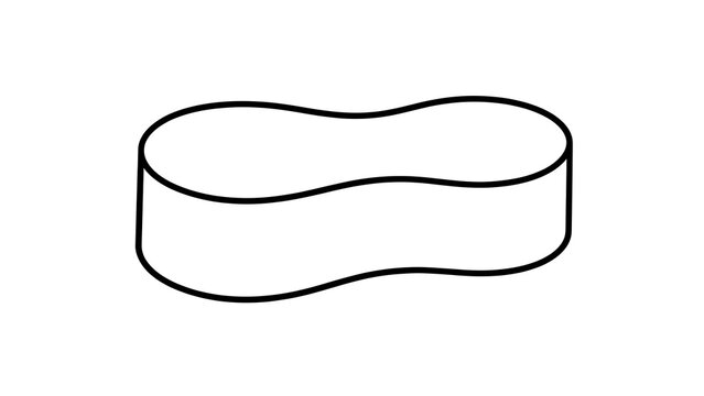 Simple black outline shape on white background.