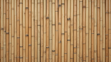 Obraz premium Woven bamboo texture background, natural beige pattern, minimalist wall surface