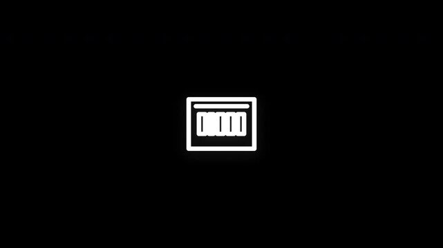 Premium genomic sequencing line icon animation with smooth reveal and seamless loop. Ideal for genetics, biotechnology, medical research, and scientific innovation projects.