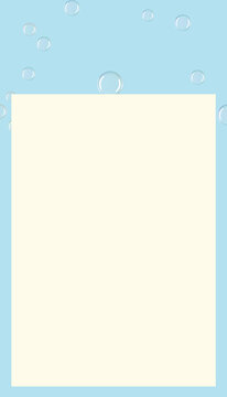 Blue bubble frame iPhone wallpaper, beige design