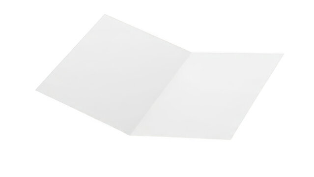 Blank white folded greeting card mockup template