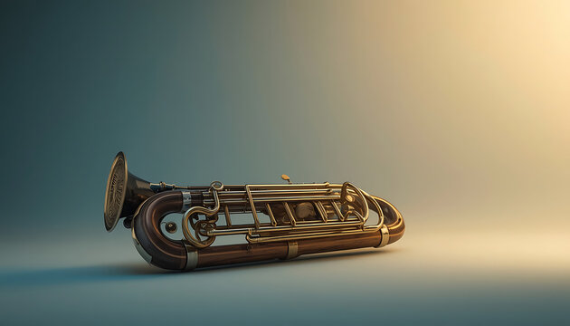 trumpet on black