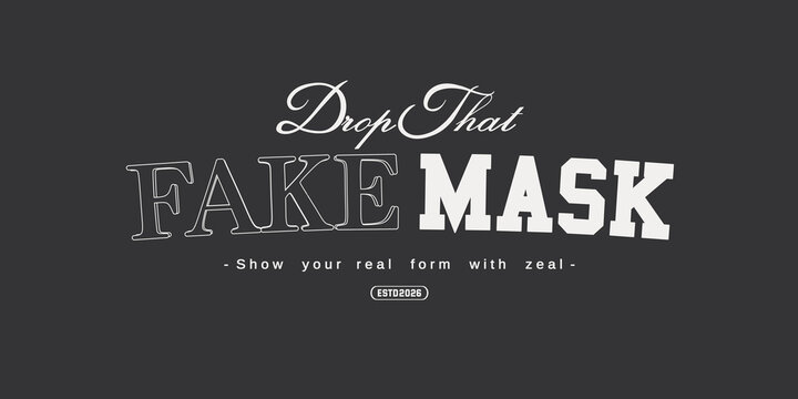 Retro vintage typography college varsity motivational quote and slogan design print for graphic jersey, tee, hat, t-shirt, sweatshirt, or wall art design - Vector
