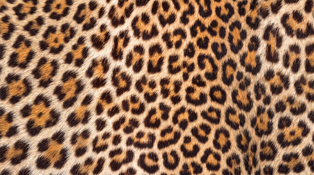 Leopard fur texture with rosette spot pattern