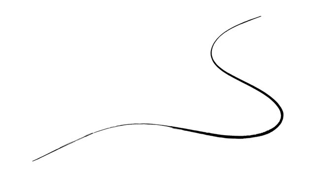 Elegant curved line on white background.