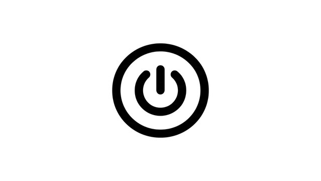 Power button icon on white background.