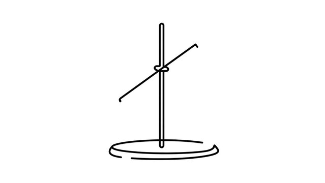 Simple pendulum physics diagram white background.