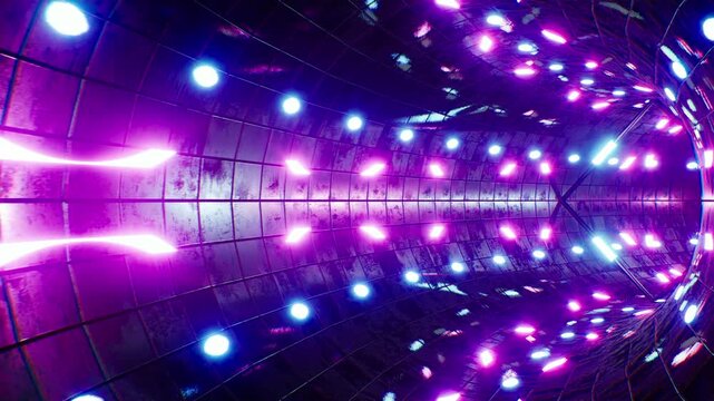 Neon Light Particles VJ tunnel Loop