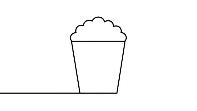 Popcorn bucket illustration on white background.