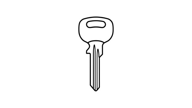 Simple black key icon on white background.