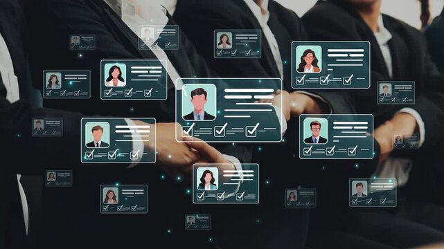 Digital Networking and Professional Connections in Modern Business Environment with Virtual Profiles and Personalization Elements Sigmoid