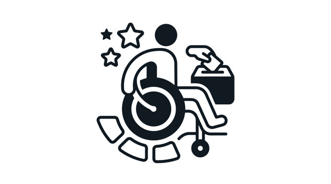 Accessible Voting Icon for Disabled People
