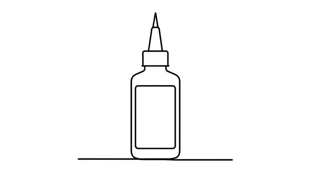 Glue bottle illustration on white background.
