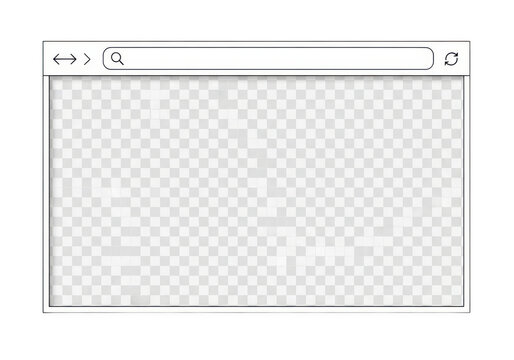 Minimalist digital web browser interface window template with interface internet template navigation