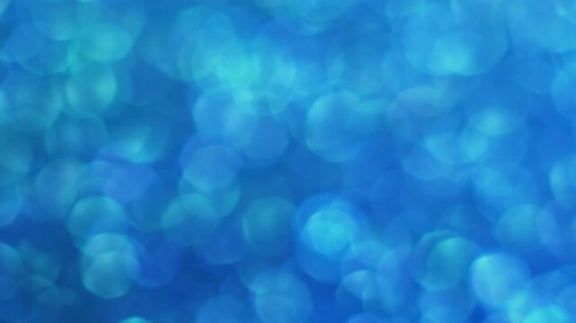 Glitter bubbles illumination. Blur confetti light. Blue flare leak defocused beam reflection. Color abstract sky flicker bokeh luminosity background.