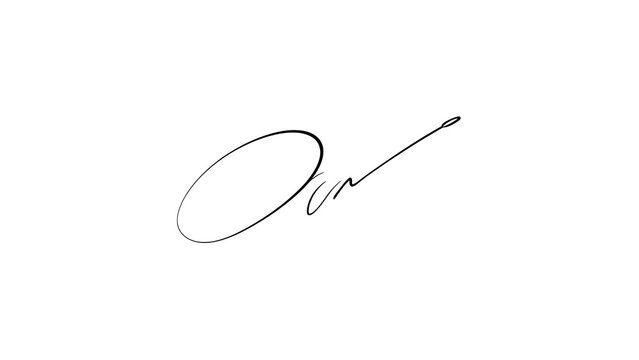Elegant handwritten signature on white background.
