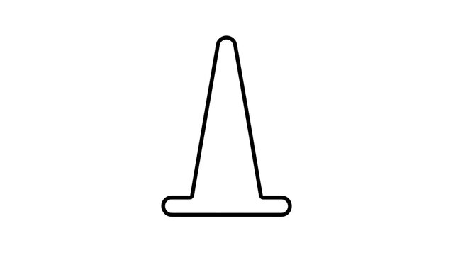 Simple traffic cone icon on white background.