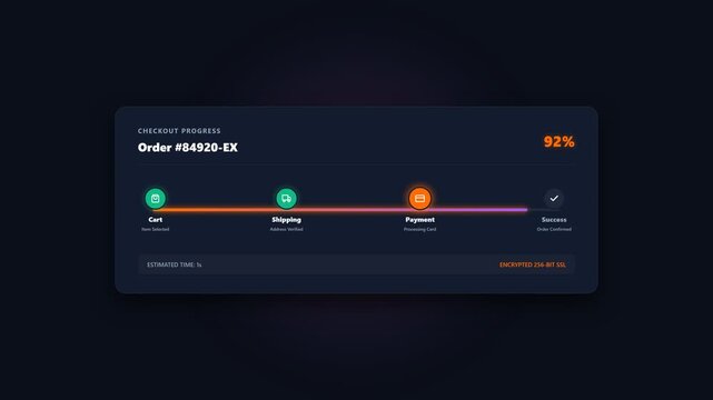 Order Progress Bar With Stages