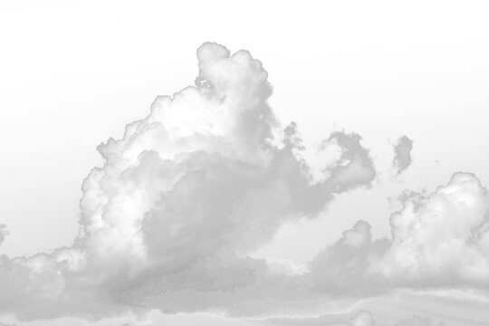 single white cloud with transparent background