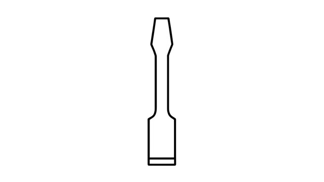 Isolated drill bit icon on white background.