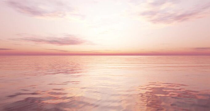 Beach and wave with sunset sky background. Nature and summer concept. 3d render.