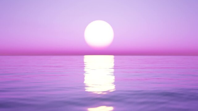Beach and wave with sunset sky background. Nature and summer concept. 3d render.
